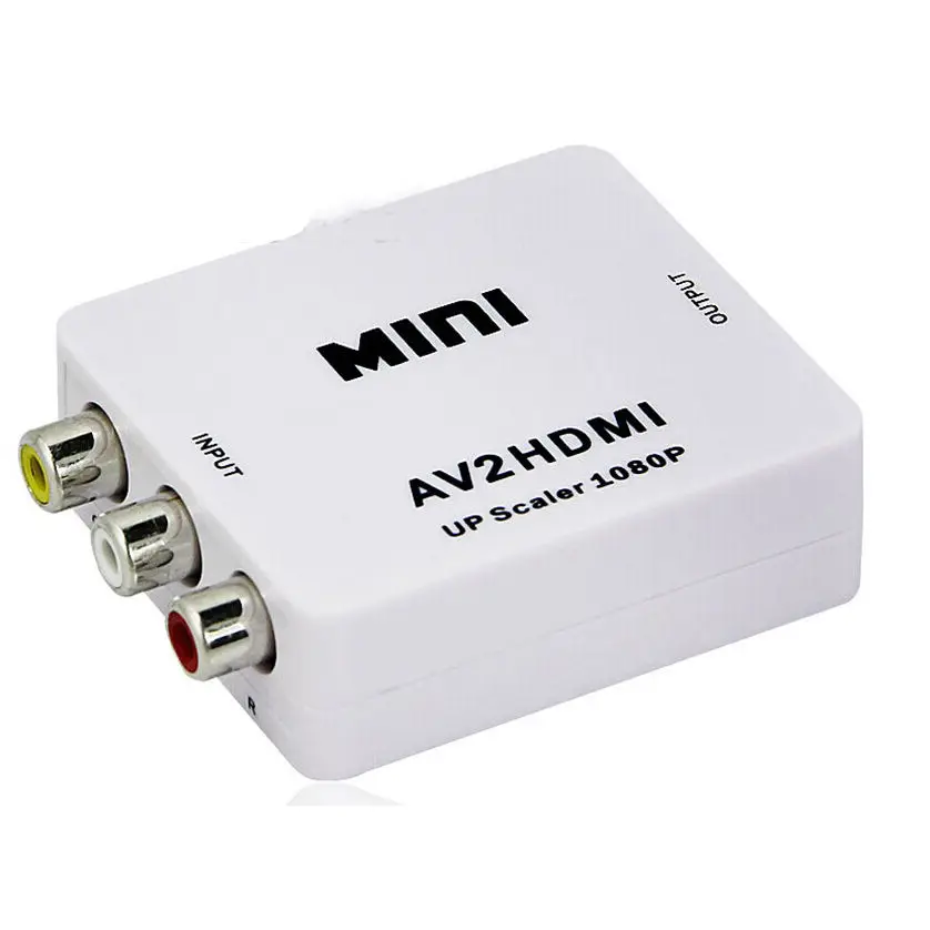 

New RCA AV to HDMI Converter Adapter Mini Composite CVBS to HDMI AV2HDMI Converter DVD 720P 1080P