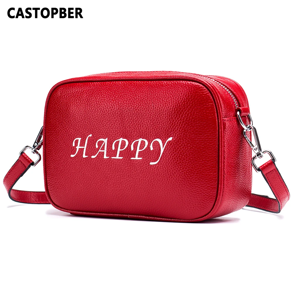 

Women Messenger Bags Leather Casual Cowhide Genuine Leather Crossbody One Shoulder Bags 2018 New Designer Fashion Luxury Bag