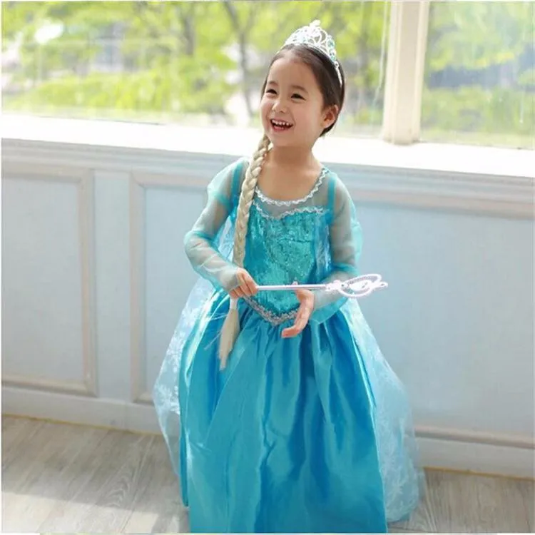 Платье Эльзы для девочек; костюм принцессы Анны; платья для костюмированной вечеринки; вечерние платья для маленьких детей; нарядная одежда для маленьких девочек; elza vestidos