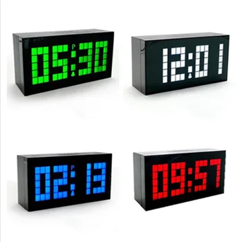 

New Digital Clock Large Big Jumbo LED Snooze Wall Desktop Clock LED Clock Digital Thermometer Date Indoor Clock Calendar