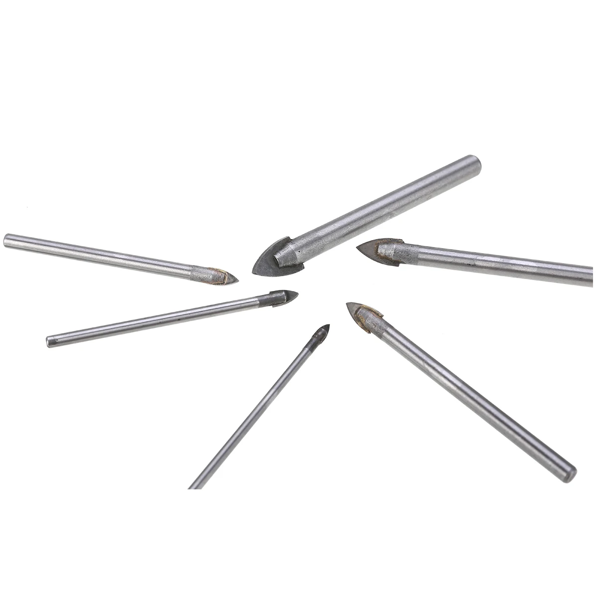Mayitr 6Pcs Glass Drill Head 3mm-10mm Ceramic Tiles Drill Bit Set Silver Spear Head Glass Drill Bits Mayitr 6Pcs Glass Drill Head 3mm-10mm Ceramic Tiles Drill Bit Set Silver Spear Head Glass Drill Bits
