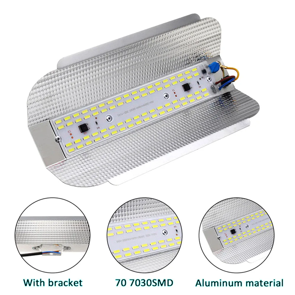 

2Pcs 50W LED Flood Light High Bay Waterproof Floodlight Iodine-Tungsten Outdoor Lamp 160-240V JDH99