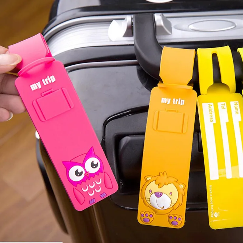 

Free Shopping 2016 New Animal Rubber Funky Travel Luggage Label Straps Suitcase Name ID Address Tags Luggage Tags