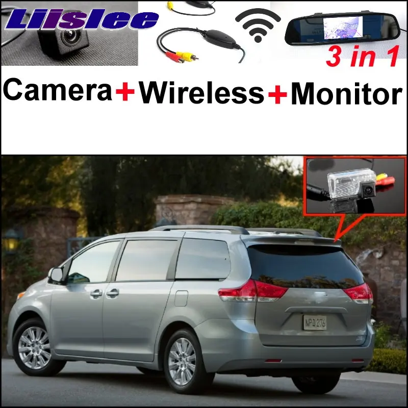 

Liislee 3 in1 Special Rear View Camera + Wireless Receiver + Mirror Monitor Easy DIY Backup Parking System For TOYOTA Sienna