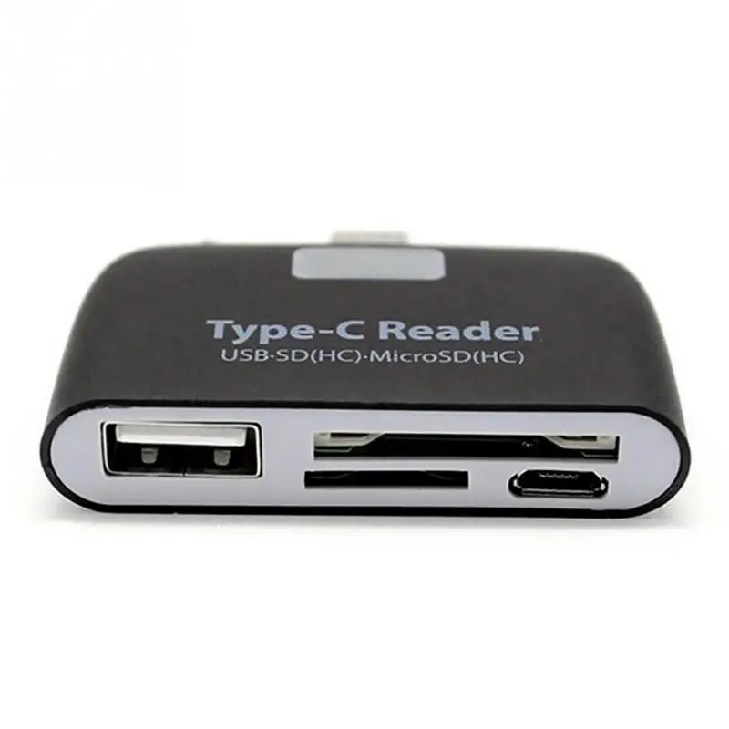 Новый белый/черный Универсальный 4 In1 USB 3,1 Тип C USB-C TF Micro OTG Card Reader