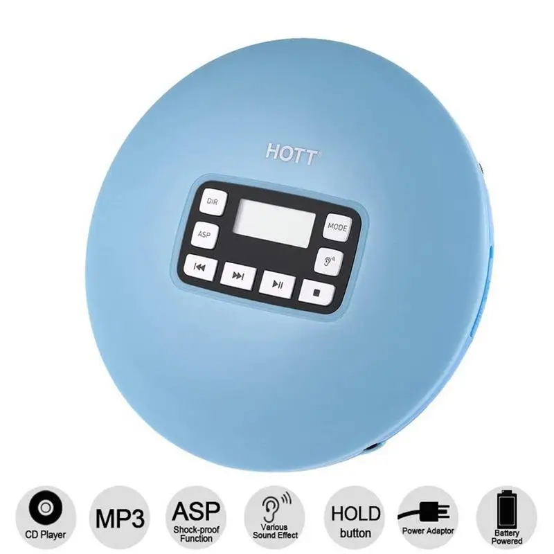 2018 Портативный CD плеер с ЖК дисплей Дисплей Поддержка R/CD RW/MP3 электронный