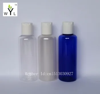

150ML empty Disc top cap plastic bottles containers for traveling ,empty plastic liquid PET bottles for cosmetics WYL