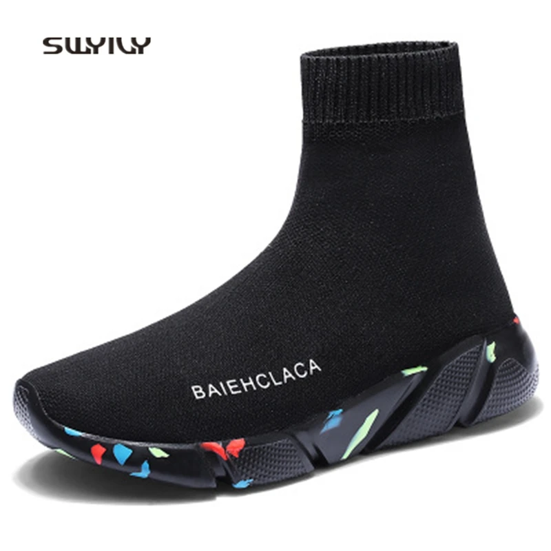 

SWYIVY Men And Women Running Socks Shoes Weaving Breathable Light Unisex Sneakers 2018 Plus Size Sport Shoes For Male And Female