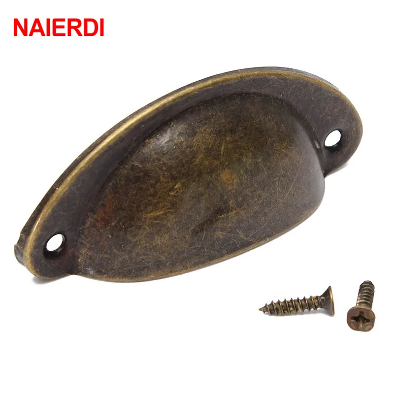 NAIERDI – Mini poignées de meuble antiques, 5 pièces, rétro, pour tiroir, porte, armoire, Vintage