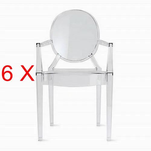 6 x louis ghost chair di plastica trasparente sedie pedicure in 6 x ... 6 x louis ghost chair di plastica trasparente sedie pedicure in 6 x ...