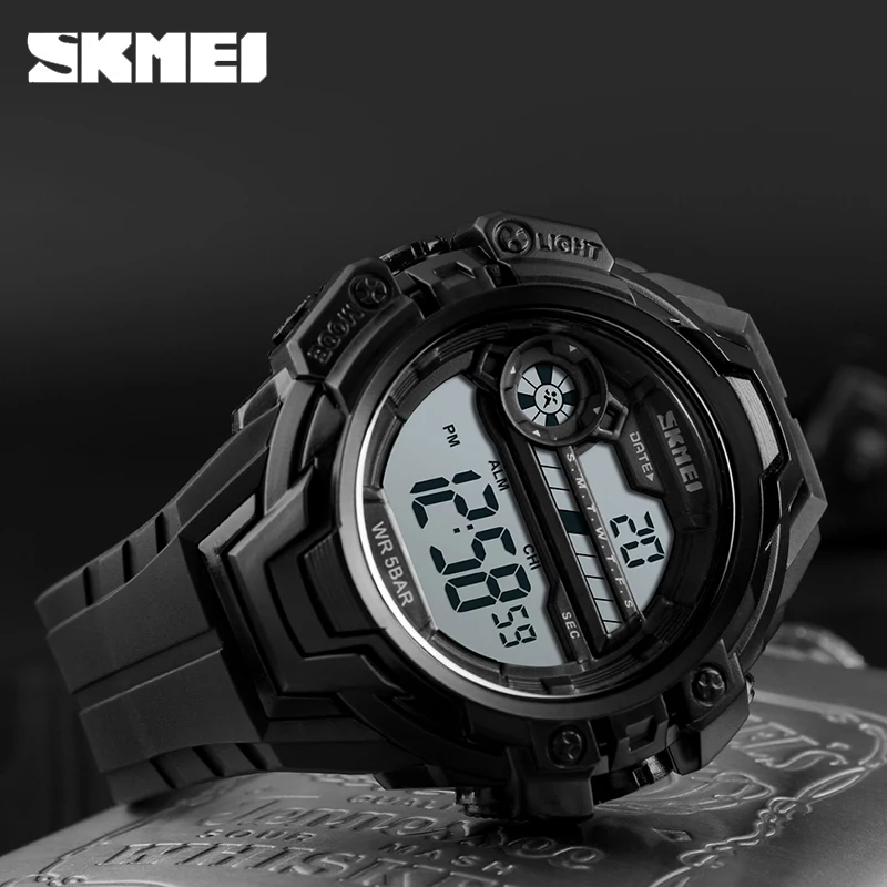 

Outdoor Sports Watch Men Military Hour Chronograph 5bar Waterproof Wristwatch Alarm Clock Digital Watches Relogio SKMEI 2019