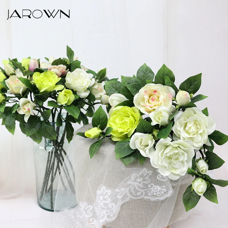 Jarown дома цветы украшение гардения камелии моделирования цветок Оптовая Искусственные цветы Свадебные украшения дома