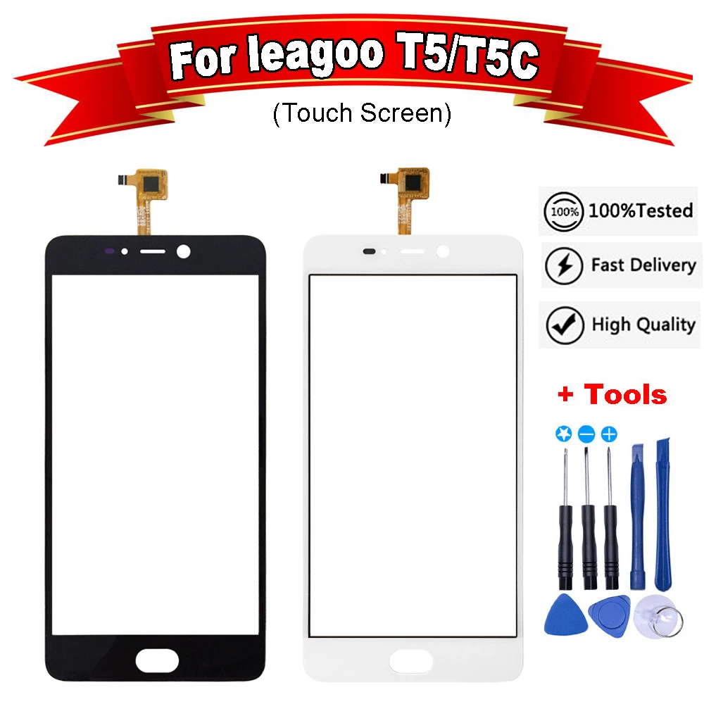 

For Leagoo T5C Black/White Tested Well Touch Screen Digitizer For Leagoo T5 Touch Panel Front Glass Lens Sensor Touchscreen