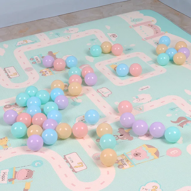 50/100 Pcs Eco-Friendly Colorful Ball Soft Plastic Ocean Ball Funny Baby Kid Swim Pit Toy Water Pool Ocean Wave Ball Dia 5.5cm 2