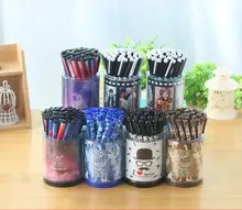 

36pcs Bottled Gel Ink pen black charcoal neutral pen core for the Korean creative stationery prizes