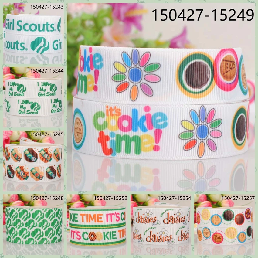 

10yards -different sizes -lively Cookies ribbon printed Grosgrain cartoon ribbon