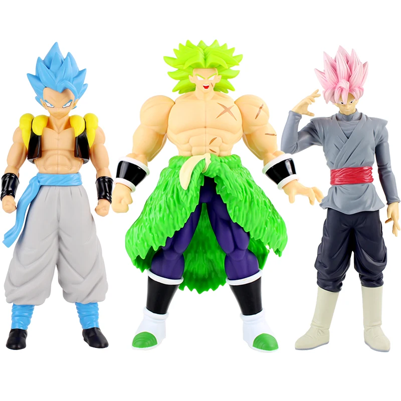 

Big Size Dragon Ball Super Saiyan Action Figure Gotenks Broly Zamasu Black Goku Model Toys