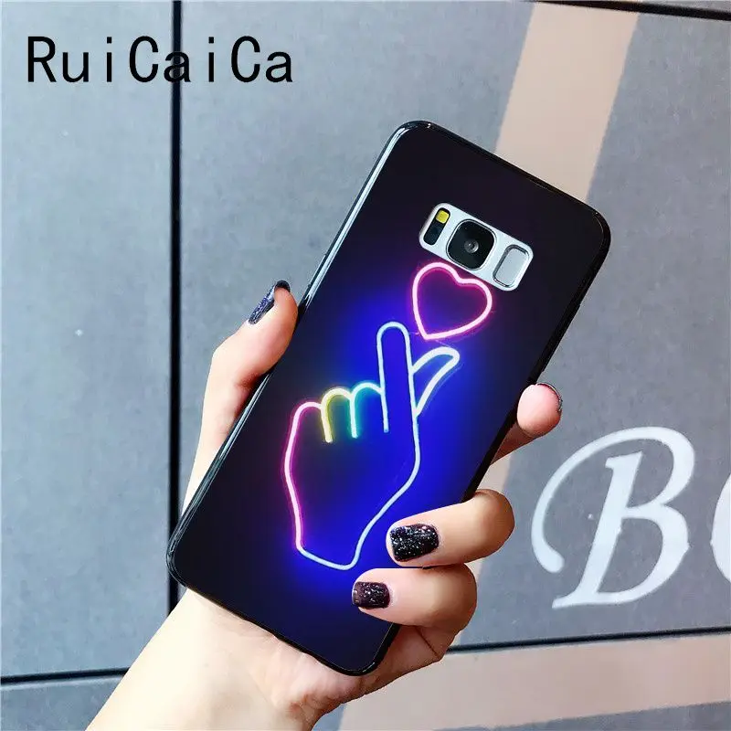 Black background fluorescent small pattern font neon