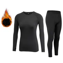 Зимнее термобелье женское быстросохнущее Анти-микробное стрейч плюс бархатное термо нижнее белье Комплекты Женские теплые кальсоны