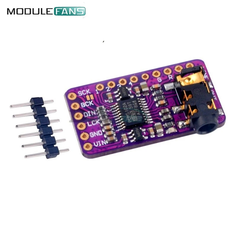 

Interface I2S PCM5102 DAC Decoder GY-PCM5102 I2S Player Module For Raspberry Pi pHAT Format Board Digital Audio Board