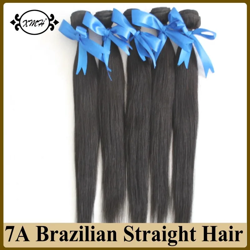 

No Tangle No Shedding Brazilian Human Hair 100g Bundles 7A Unprocessed Virgin Brazilian Hair Weave Extension 5Pcs Wholesale Hair