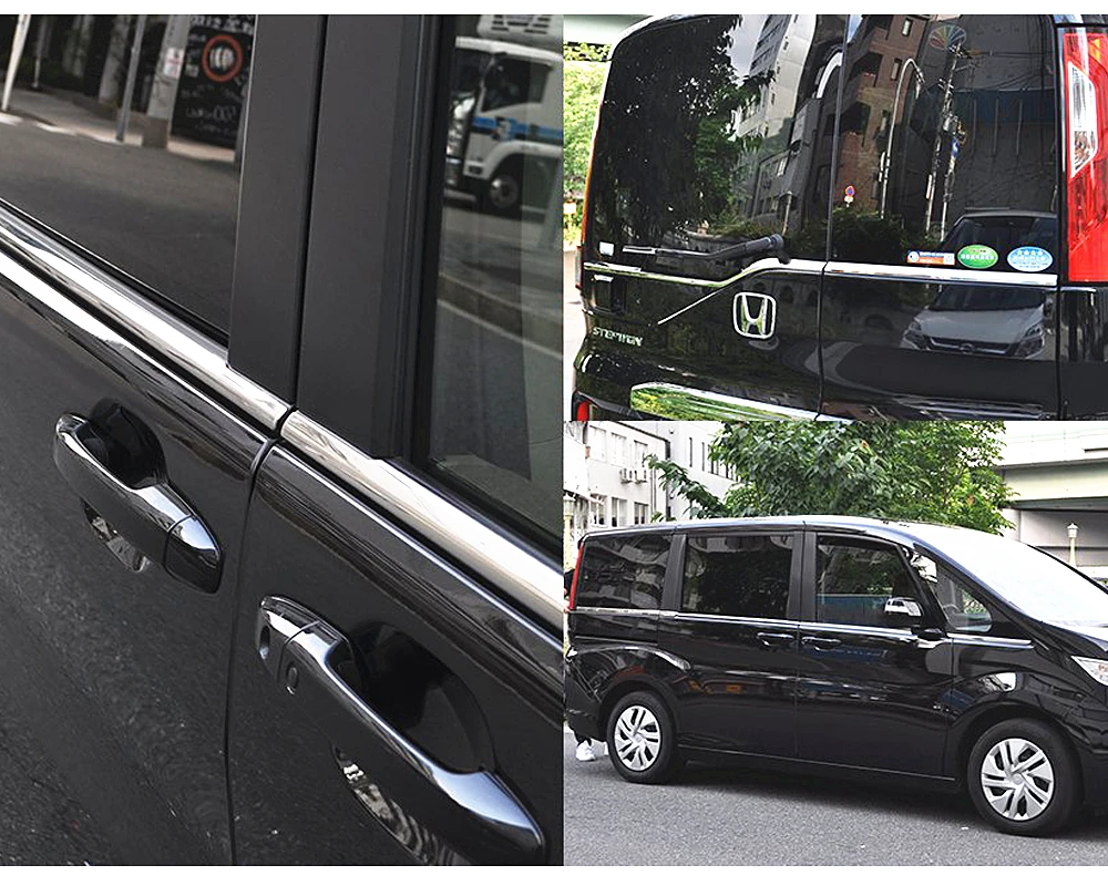 JY 12 шт. SUS304 Нижняя отделка окна из нержавеющей стали+ накладка багажника автомобиля аксессуары для укладки Honda STEPWGN RP1/4