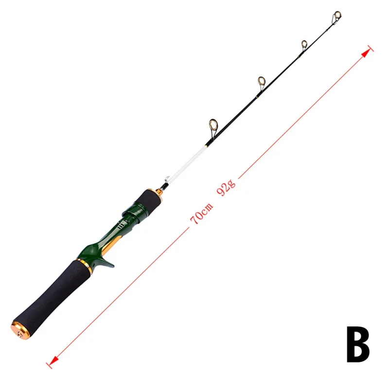 Высокое качество, зимняя креветка, ледяная удочка, удочка, зимние удочки, спиннинговое литье, 3 секции, рыбная удочка, 60 см, 70 см, 80 см