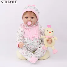 NPKDOLL Кукла реборн 45 см Рождественский подарок для девочек 17 дюймов Baby Alive мягкие игрушки "Цыплята" для девочек Lovely Bebe Reborn