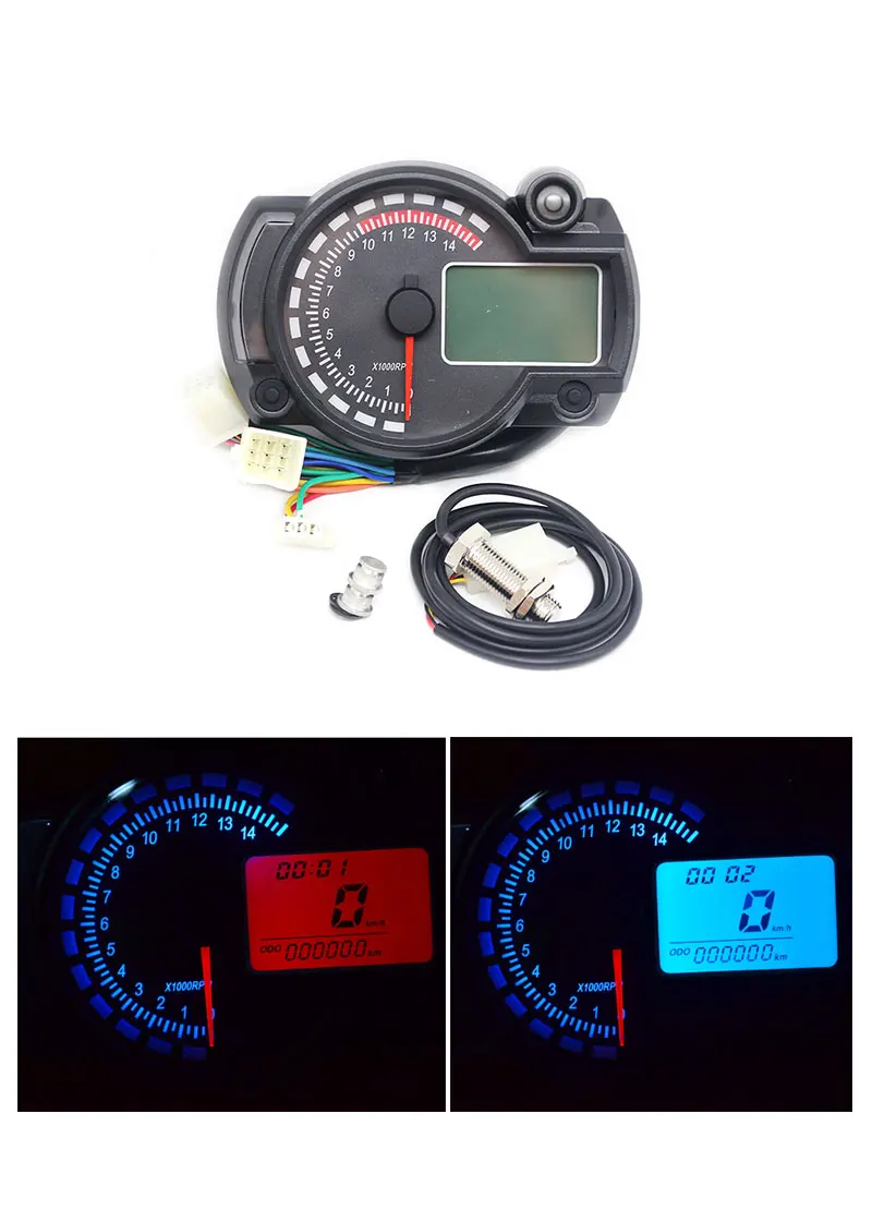 ZSDTRP 15000 об/мин современный RX2N аналогичный ЖК цифровой одометр для мотоцикла KOSO Спидометр Регулируемый Макс 299 км/ч 7 цветов