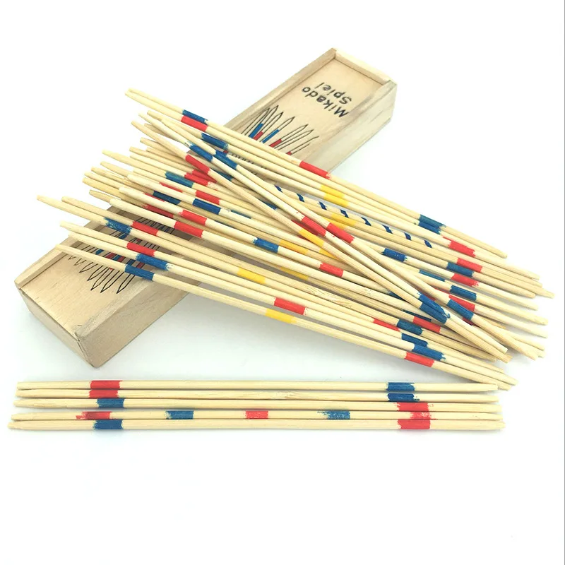 2-4 Year Kids Baby Educational Wooden Math Toy Mikado Spiel Pick Up Sticks Kids Number Counting Montessori Classical Toys