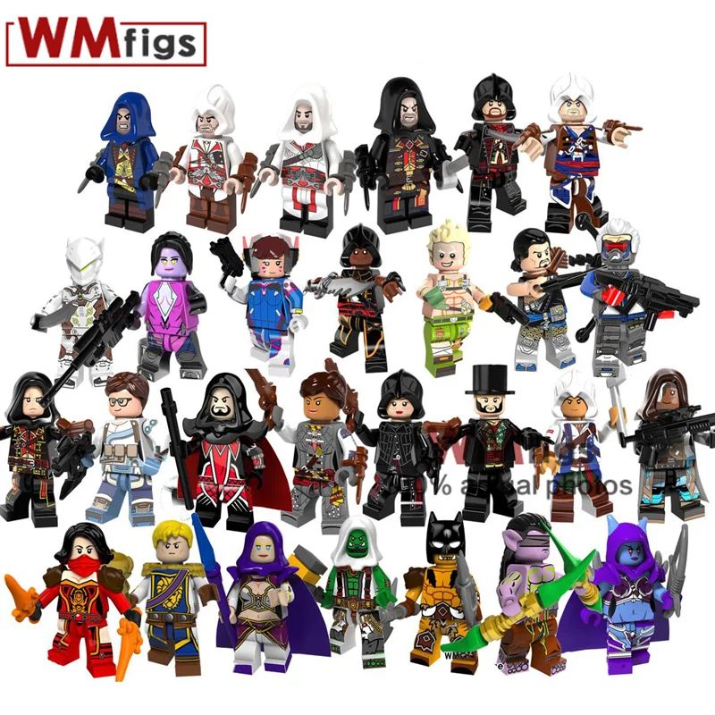 

Single World Game EVA Junkrat Anduin Wrynn Robot Rexxar Remar Medivh Battle Royale Building Blocks Kid Boys Toys