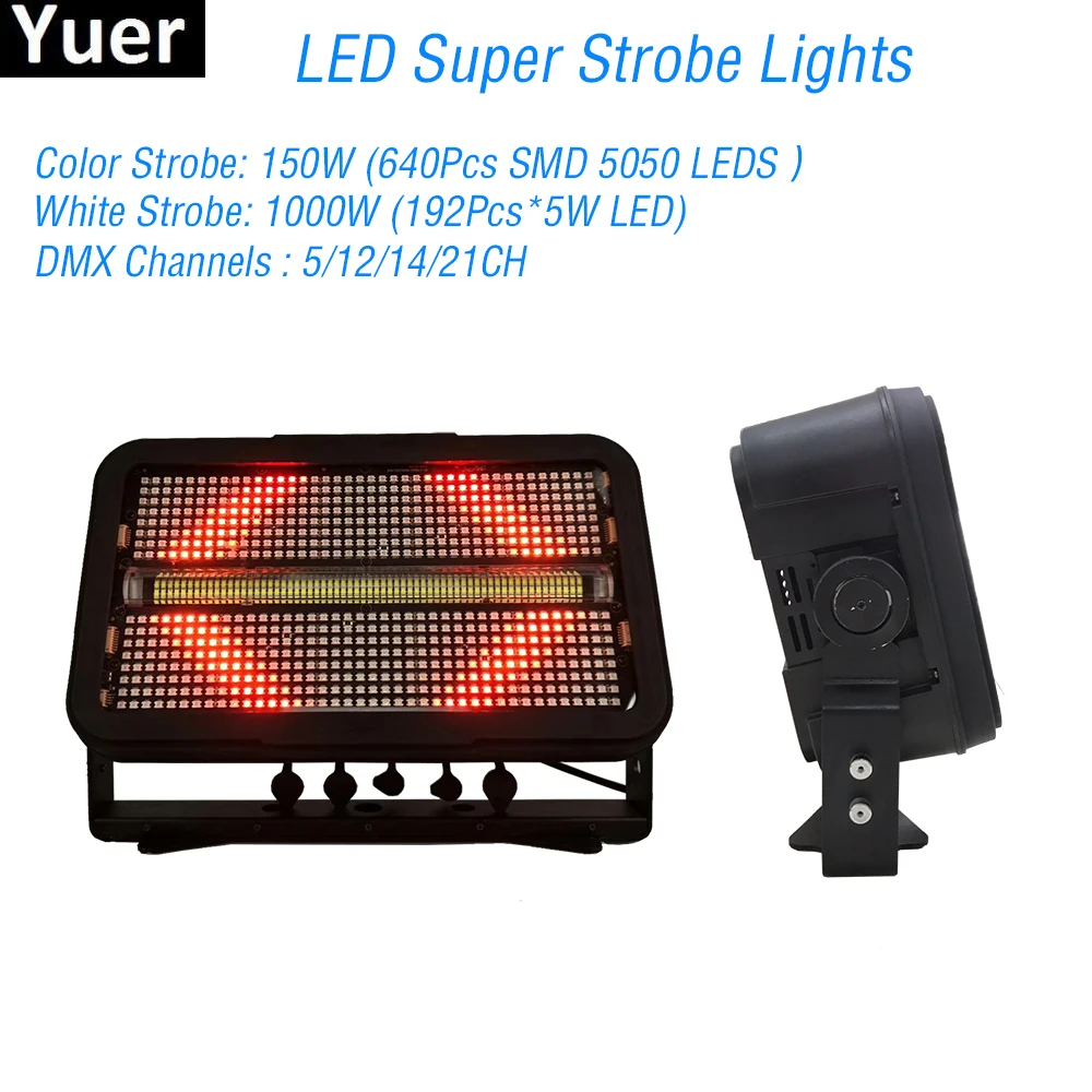 Суперстробоскоп светодиодный DMX 5/12/14/21 канал 2019 светодиодов 1400 Вт|Эффект