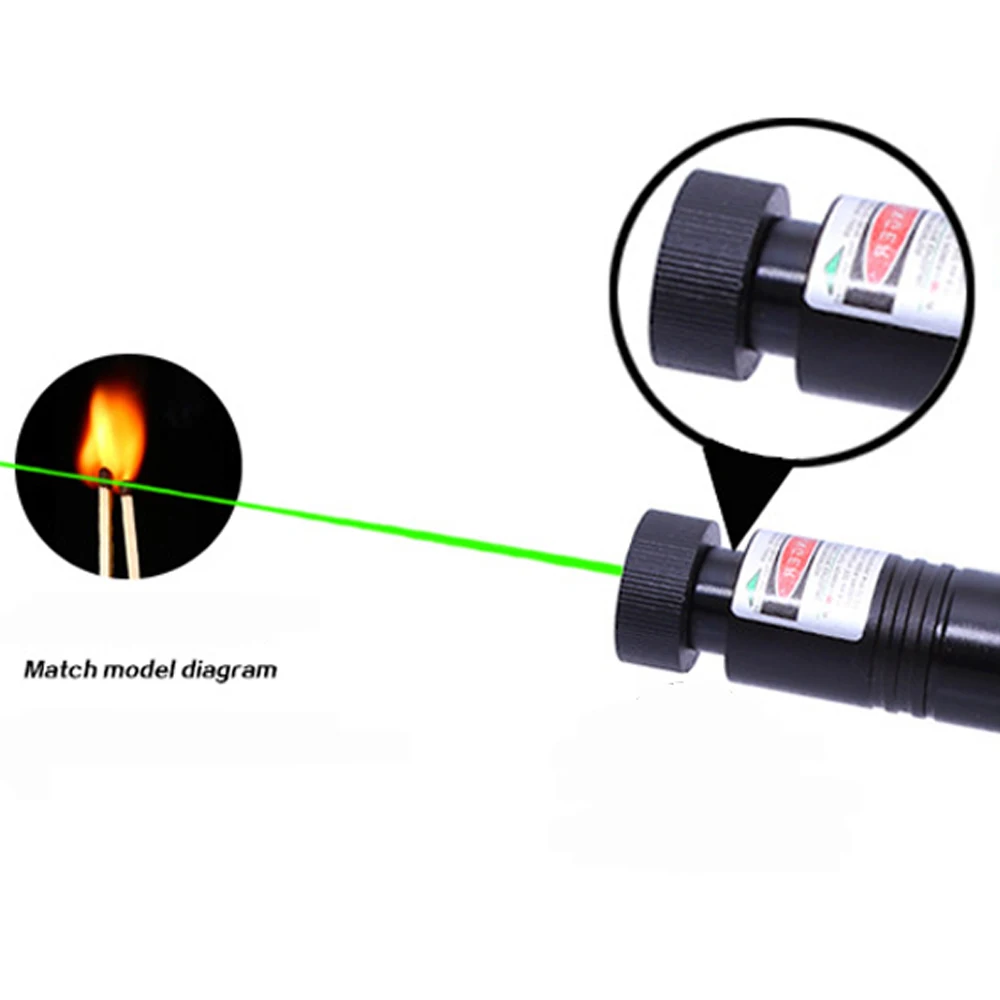 Зеленая лазерная указка высокой мощности охотничья зеленая точка Тактический 532 нм 5 мВт 303 лазерный прицел пять лазерных головок лазер ручка горящая спичка