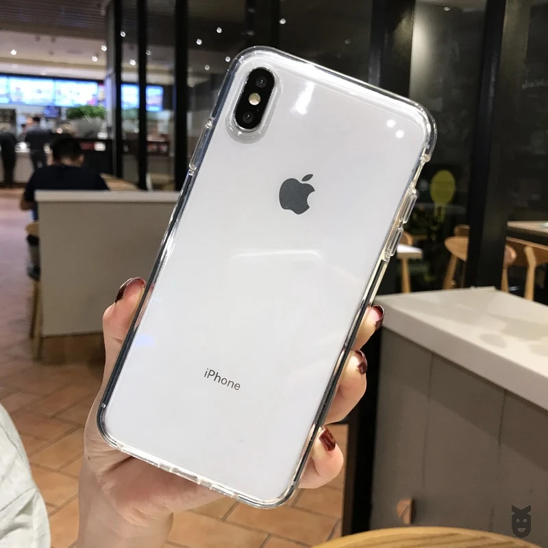 Цветной прозрачный чехол для iPhone X, XR, XS, 11 Pro MAX, 7, 8, 6s, 6 Plus, прозрачный двухслойный Мягкий ТПУ силиконовый чехол