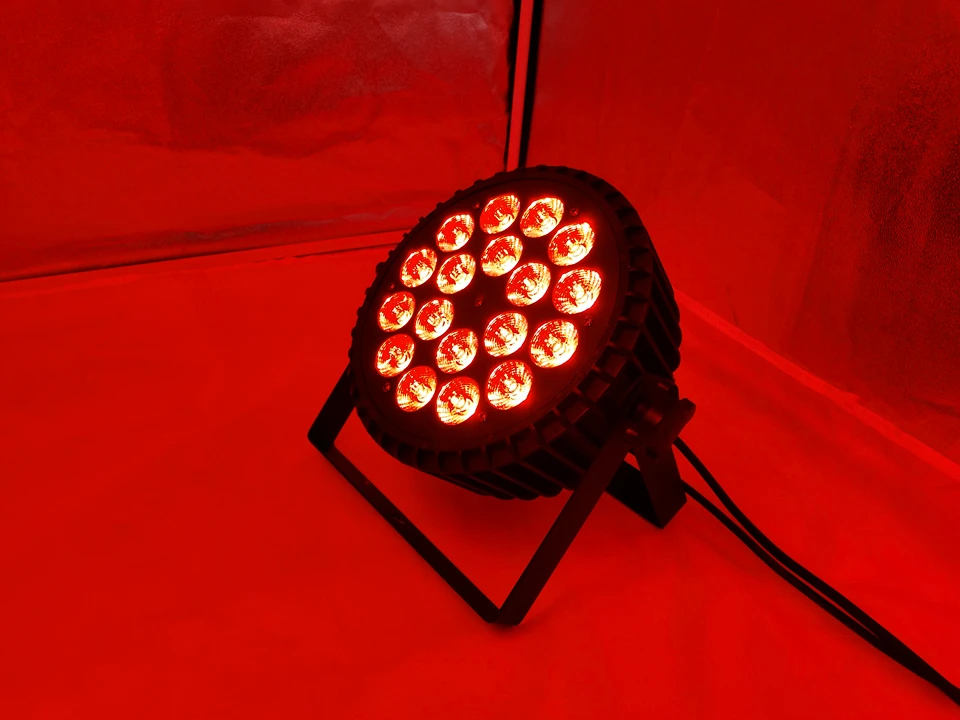 Liga de Alumínio Dmx512 para Discos de Música Luz do Estágio 18×18 w 4in1 5in1 6in1 Rgbwa uv Levou Par Efeito Palco Discoteca Lâmpada