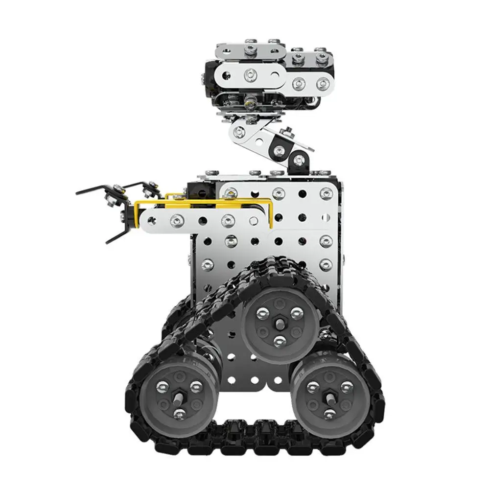 Настенный робот, сборная игрушка из нержавеющей стали, модель плитки, робот, раздвижной блок, строительный робот, игрушка для детей, подарки для мальчиков