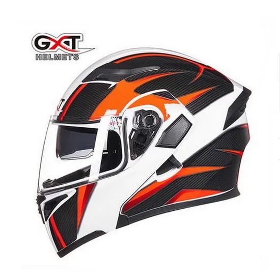 GXT модульный мотоциклетный шлем флип-ап Capacete da Motocicleta Cascos Мото шлем каск руля двойной козырек мужские гоночные шлемы - Цвет: 1