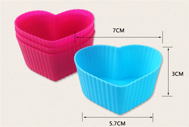 heart shape silicone muffin cup 5
