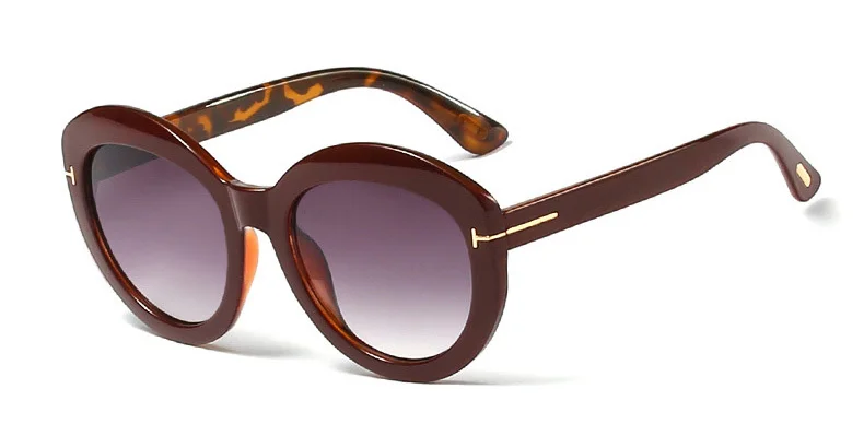 Новые модные круглые солнцезащитные очки для женщин, фирменный дизайн, винтажные роскошные солнцезащитные очки, Ретро стиль, De Sol Feminino Gafas для женщин - Цвет линз: 02