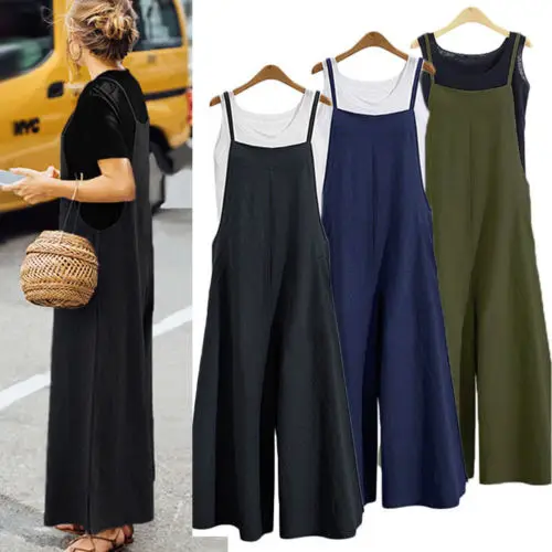 New Spring Fall Oversized Jumpsuits Women Casual Overalls