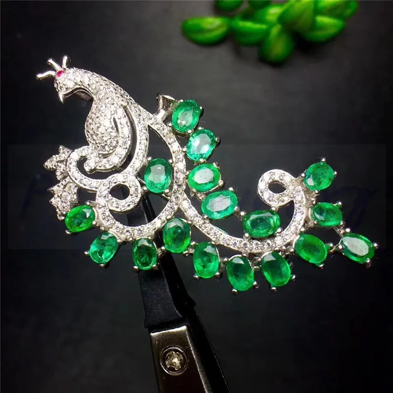 Изумруд брошь булавки Бесплатная доставка 0.25ct * 17 шт драгоценный камень