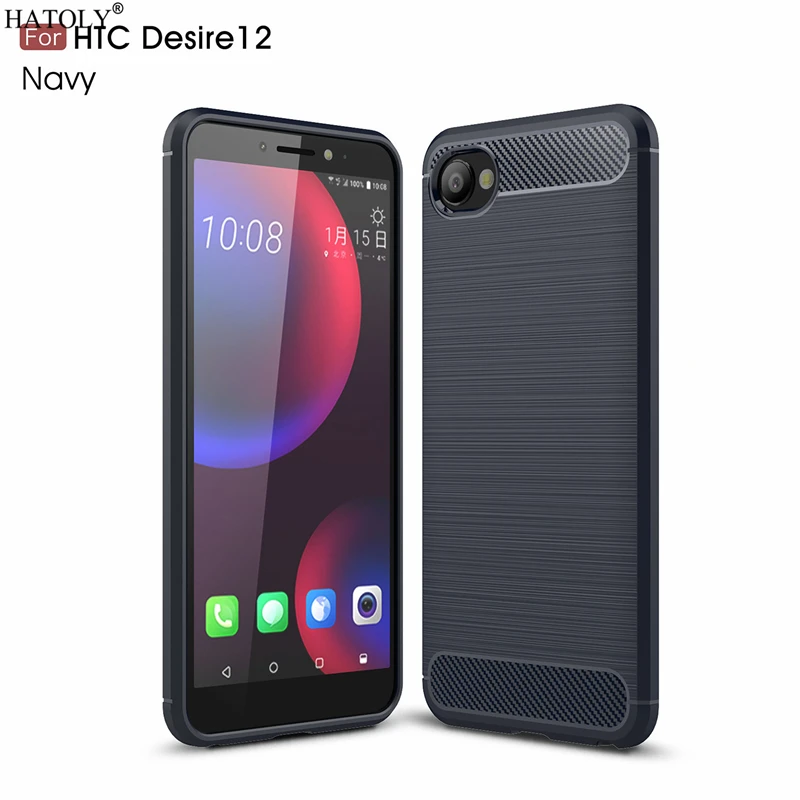 HATOLY For Capas HTC Desire D12 Case for Anti-knock Soft TPU Brushed Rugger Silicone Phone Cases 5.5&quot | Мобильные телефоны и