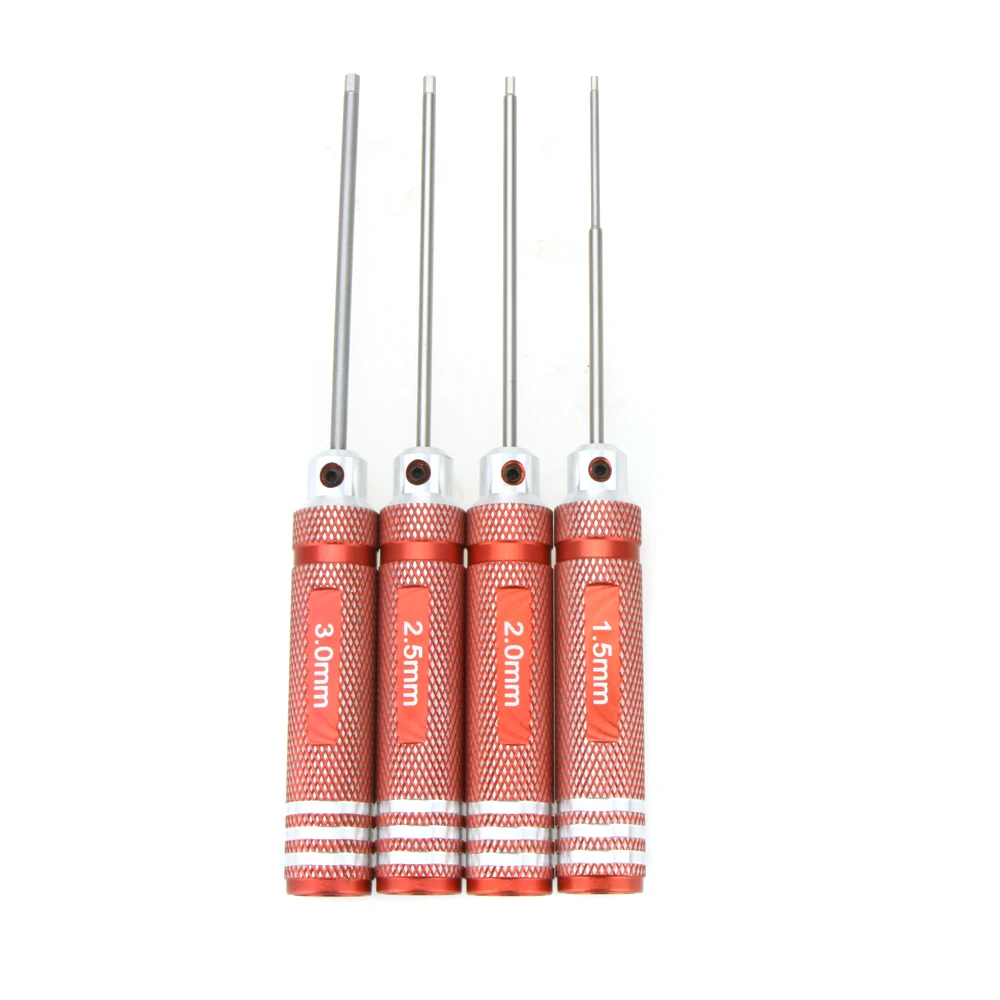 

4Pcs Titanium Nitride TiNi Hex Driver Wrench 1.5mm/2mm/2.5mm/3.0mm for RC Helicopter Repair Tools