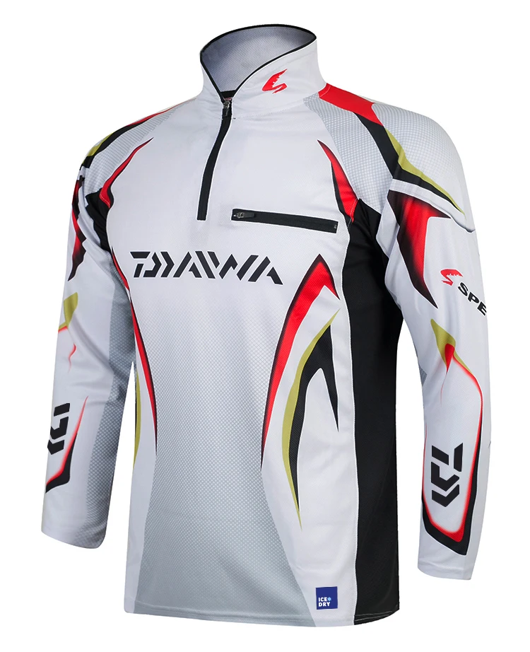 M-3XL теплый DAIWA dawa, рыболовство Костюмы Для мужчин Одежда дышащая защита от солнца УФ Открытый спортивной костюм Рыбалка рубашка