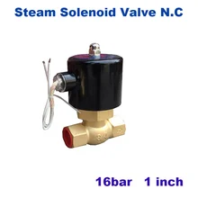 Высокая температура 180C 2 способ водяной кран электромагнитный клапан для горячей воды 1 дюйм отверстие 22 мм-25 PTFE нормально закрытый клапан