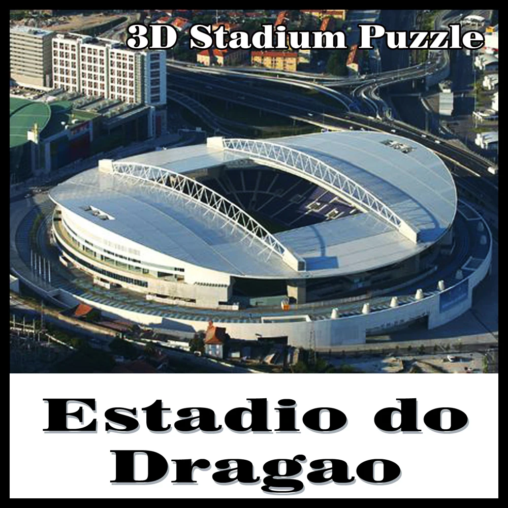 3D головоломки футбол стадион Estadio сделать Dragao Португалии головоломка сувенир модели игры игрушки Хэллоуин Рождество