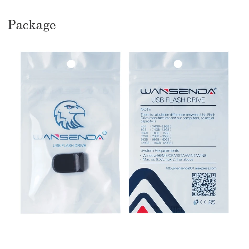 Супер мини USB флеш накопитель WANSENDA водонепроницаемый 64 ГБ 32 16 8 4 флешка 2 0 карта