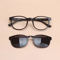 Круглые поляризованные солнцезащитные очки ULTEM с магнитным зажимом для женщин и мужчин, ретро солнцезащитные очки для вождения, оптические