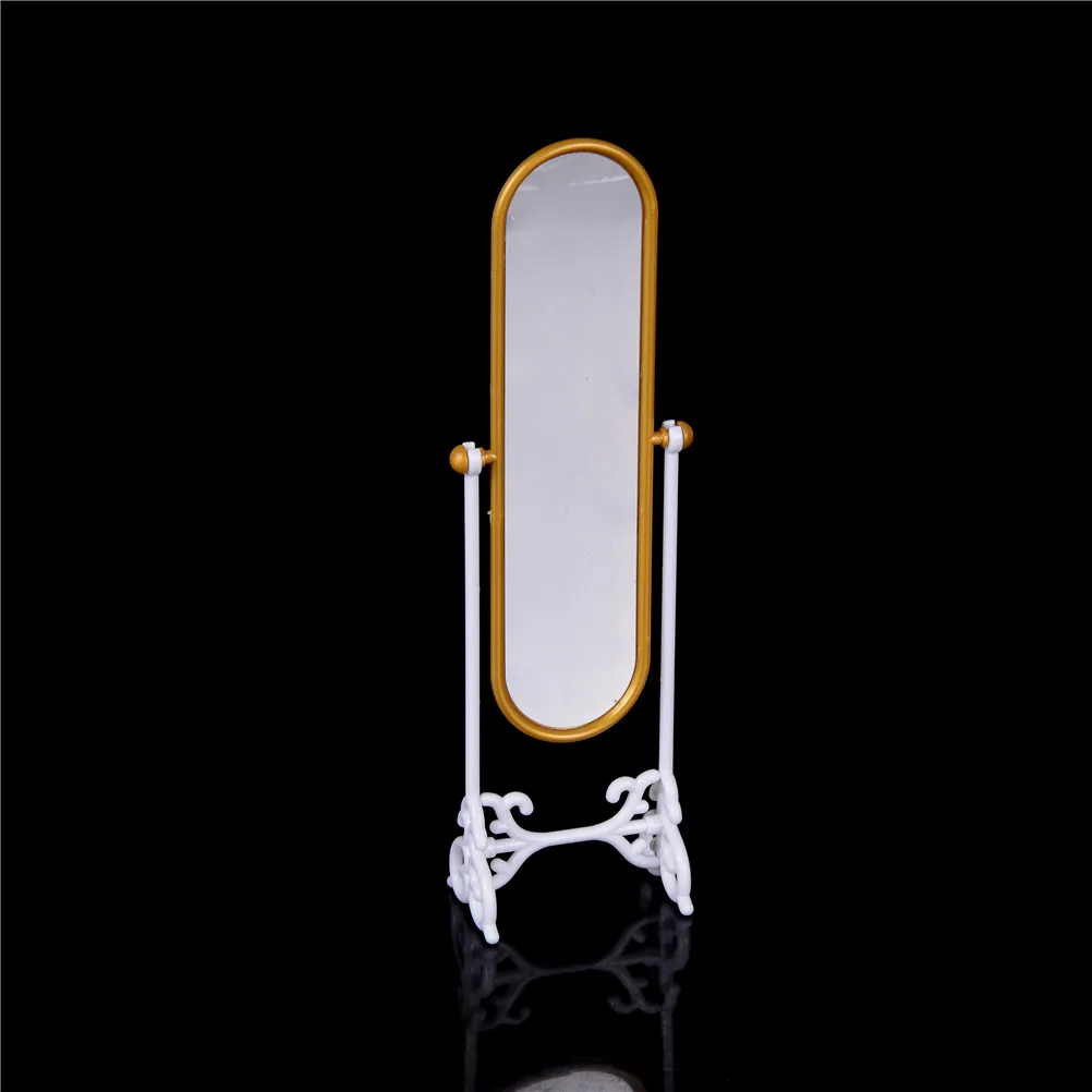 1pcs 23cm Dollhouse Miniature Metal Dressing Table Mirror Gold Tone Dolls House Accessories Doll House Mirror Decoration 1pcs 23cm Dollhouse Miniature Metal Dressing Table Mirror Gold Tone Dolls House Accessories Doll House Mirror Decoration