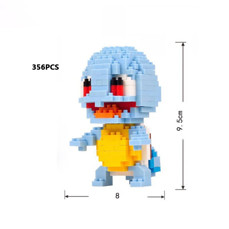 Fun cartoon game image poke micro diamond building block Pikachu Psyduck Charmander Meowth Magikarp Geodude nanoblock brick toy